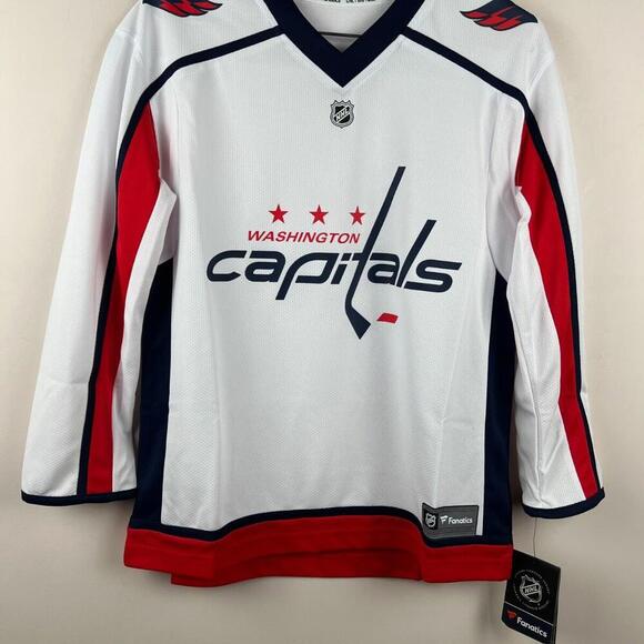 Washington Capitals Youth NHL Fanatics Breakaway Jersey White L/XL - Picture 1 of 8